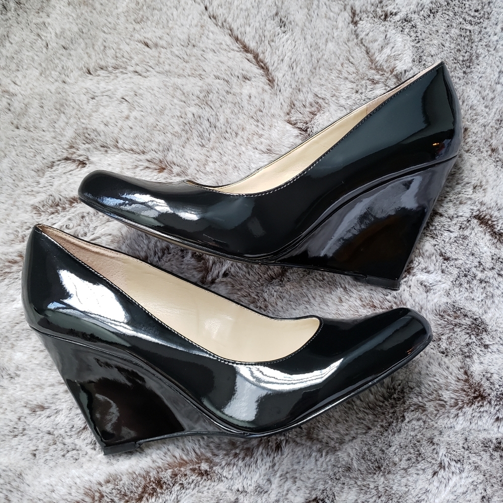 Nine West Black Roryo Wedge Heels
